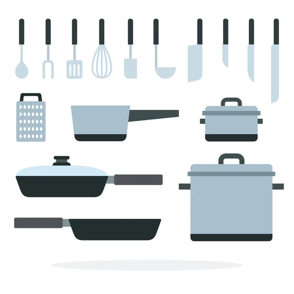 Cooking cookware vector flat isolated — 스톡 벡터