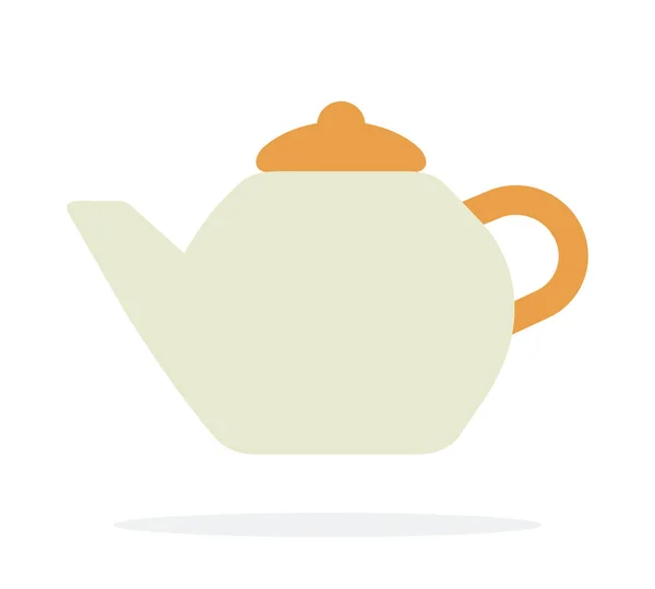 Tea kettle vector flat isolated — 스톡 벡터