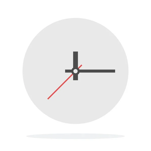 Reloj de pared sin números vector plano aislado — Vector de stock