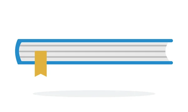 Livro azul com um marcador de páginas em espessura —  Vetores de Stock