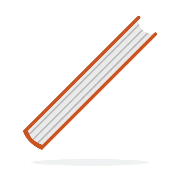 Vettore verticale dello spessore del libro piatto isolato — Vettoriale Stock