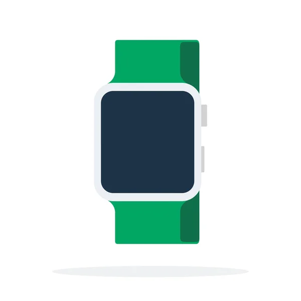 Reloj inteligente con correa verde — Vector de stock