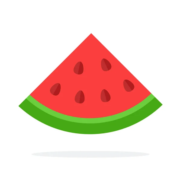 Driehoekige stuk van watermeloen — Stockvector