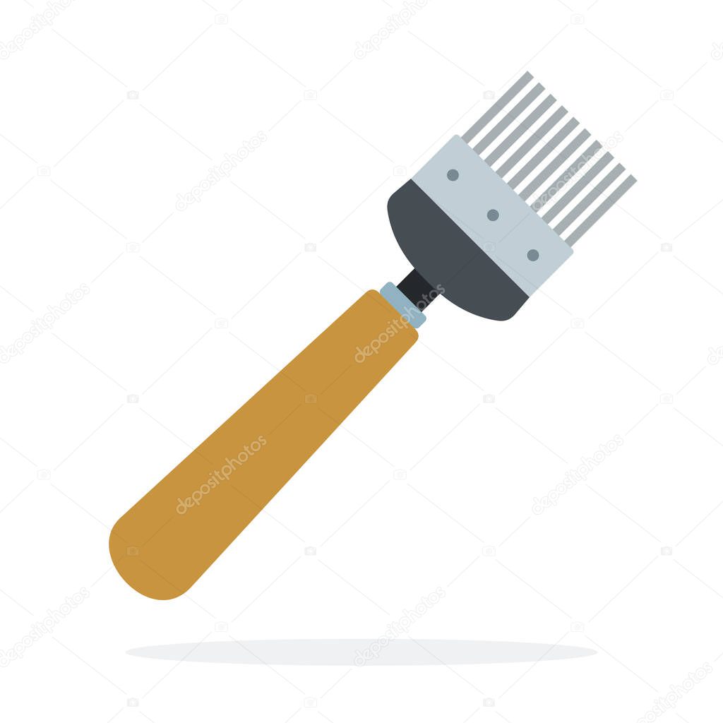 Beekeeping Fork vector flat material design isolated object on white background.