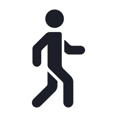 İzole bir şekilde yürüyen bir adamın silueti