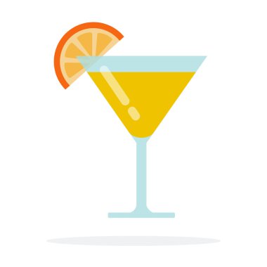 Portakal dilimli bardakta turunçgil kokteyli.