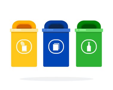 Şehir çöp kutularında izole edilmiş daire