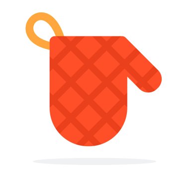 Sıcak yemek taşıyıcısı için tutucu düz izole