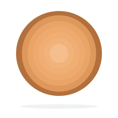 Yuvarlak ahşap kayıt vektörü izole edildi