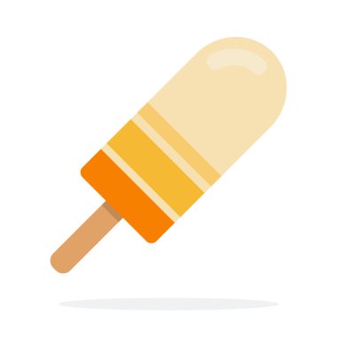 İzole edilmiş turuncu çizgili dondurma.