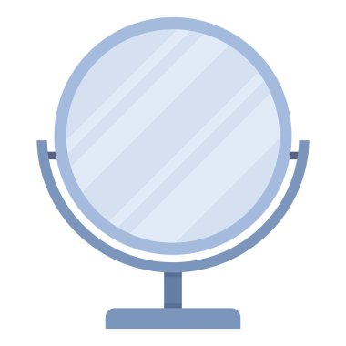 Yuvarlak makyaj aynası vektörü düz izole