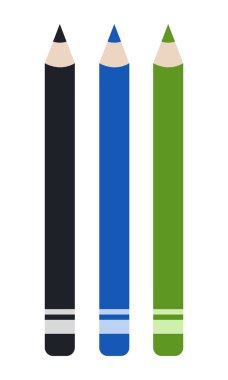 Renkli göz kalemi vektörü düz izole