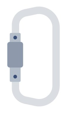 Karabina oval vektör simgesi düz izole