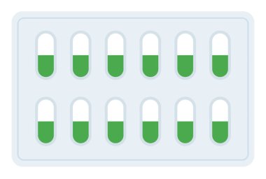 Jelatin ilaç kapsülleri vektör simgesi düz izole ediliyor