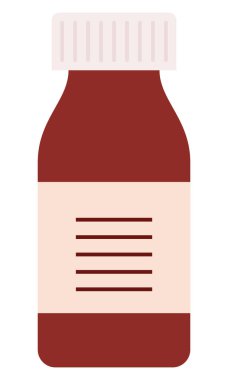 Uyuşturucu vektör simgesi için kahverengi şişe