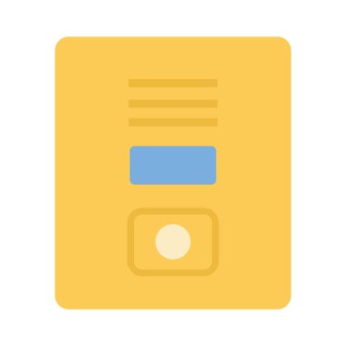 Sarı posta kutusu vektörü beyazı izole etti