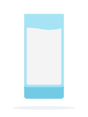 Bir bardak yoğurt vektörü izole edildi.