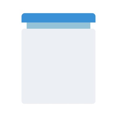 Cam kavanozdaki krema izole edilmiş.