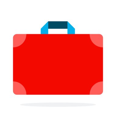 Gezginin ilk yardım çantası vektörü izole edildi