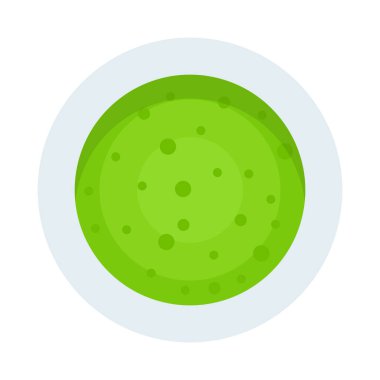 Pesto sosu kasesi üst görünüm düz simge vektörü izole