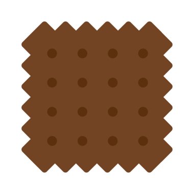 Çikolatalı kraker vektörü izole edilmiş.