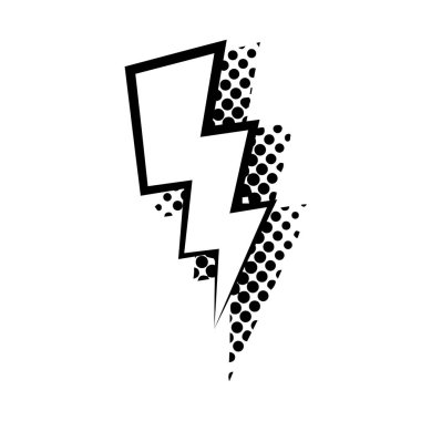 Şimşek çizgi roman gevezeliği vektör düz izole