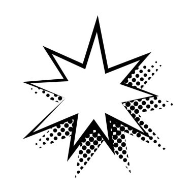 Yıldız formu vektöründeki diyalog kabarcığı izole edildi