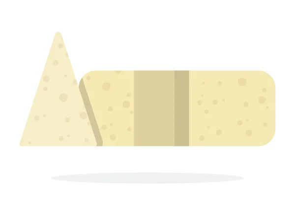 Sajtfej és sajt háromszög — Stock Vector