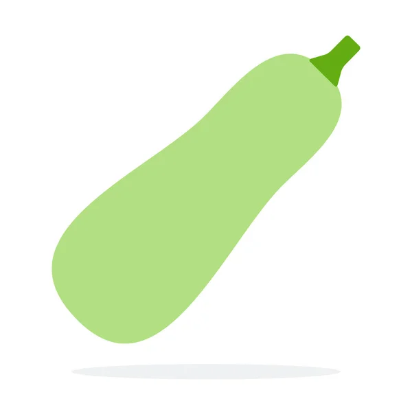 Green zucchini vector flat isolated — 스톡 벡터