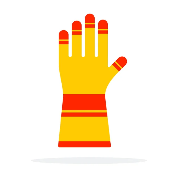 Protective work glove flat isolated vector — ストックベクタ