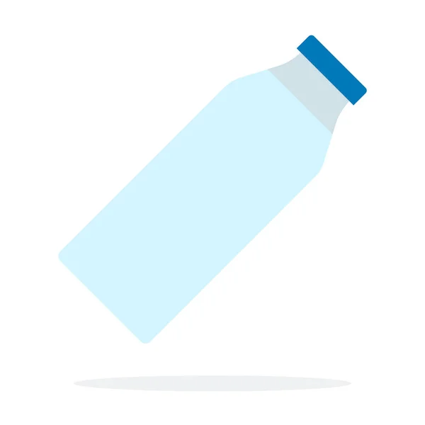 Una botella de leche en un ángulo plano aislado — Archivo Imágenes Vectoriales