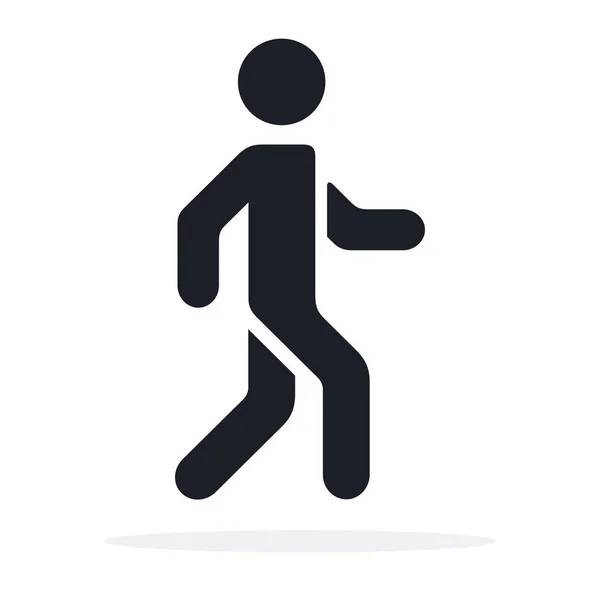 Peatonal. Hombre caminar icono . — Archivo Imágenes Vectoriales