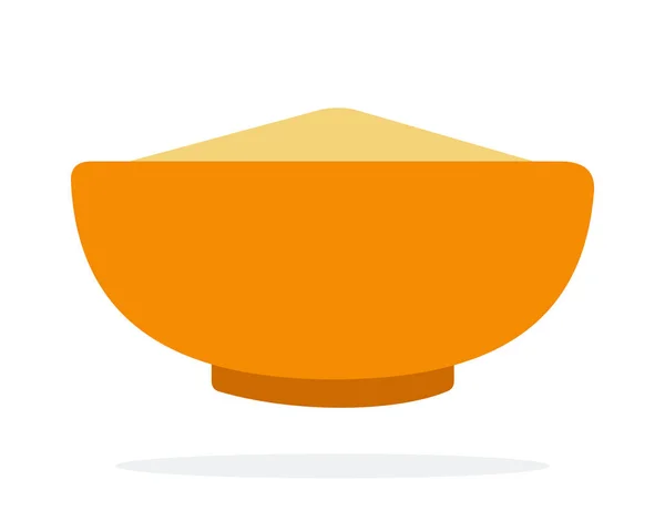 Κόκκοι καφέ σε ένα επίπεδο πορτοκαλί πιάτο απομονωμένο — Διανυσματικό Αρχείο