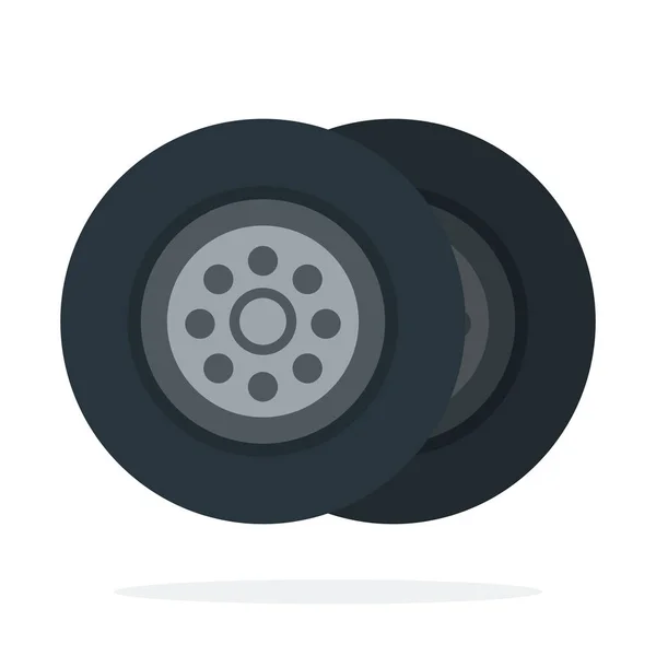 Car tires vector flat isolated — Stock Vector