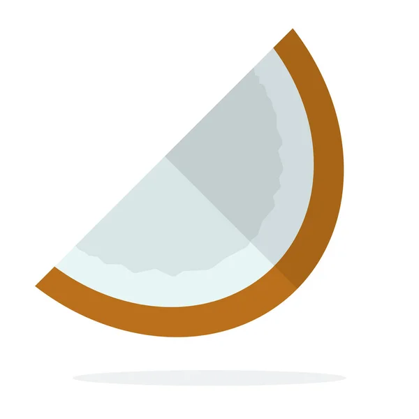 A piece of coconut vector flat isolated — 스톡 벡터