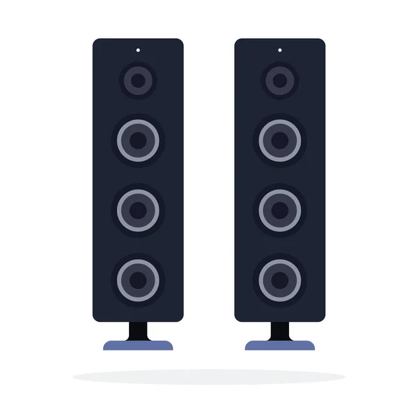 Home stereo system platt isolerad — Stock vektor