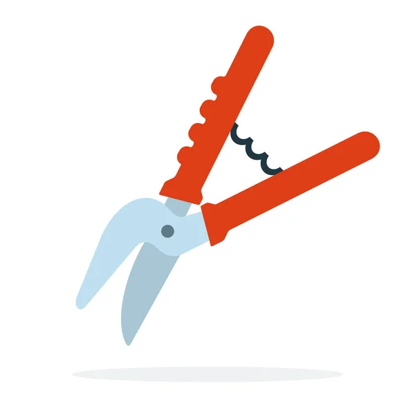 Gardening scissors vector flat isolated — 스톡 벡터