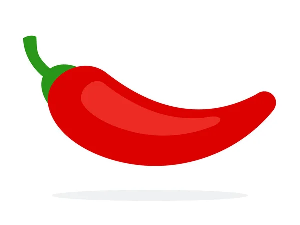 Chili pepper vektor datar terisolasi - Stok Vektor