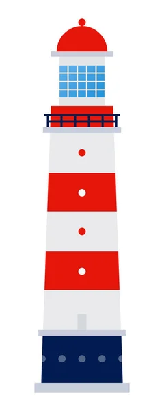 Sea lighthouse vector icon flat isolated — Stock Vector