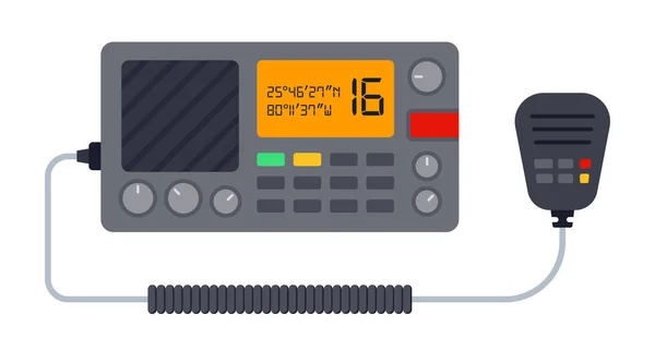 Icône de vecteur radio marine plat isolé — Image vectorielle