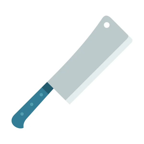 Ax per il taglio di carne vettore piatto isolato su bianco — Vettoriale Stock