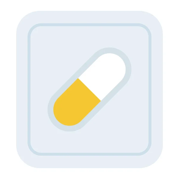 Cápsula de drogas em um ícone vetorial pacote separado plana isolado —  Vetores de Stock
