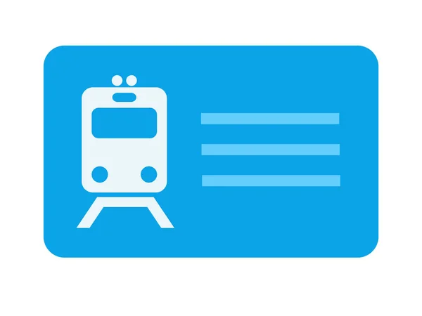 Metro bileti vektörü beyazda izole edildi — Stok Vektör