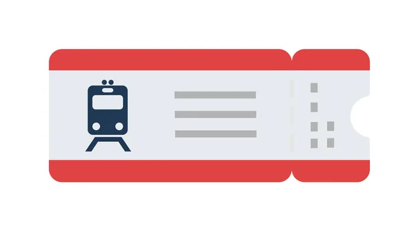 Treinticket vector plat geïsoleerd — Stockvector