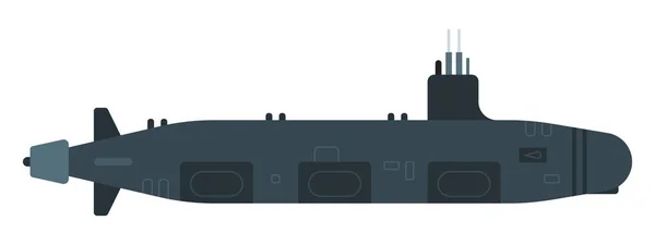 Nuclear submarine vector flat icon isolated — ストックベクタ