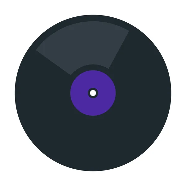 Vinyl Record vector icoon platte geïsoleerde illustratie — Stockvector