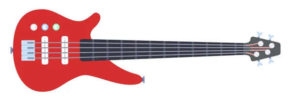 Illustrazione isolata piatta dell'icona vettoriale della chitarra elettronica rossa — Vettoriale Stock