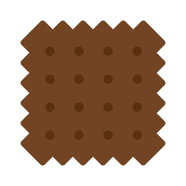 Векторный плоский шоколадный крекер — стоковый вектор