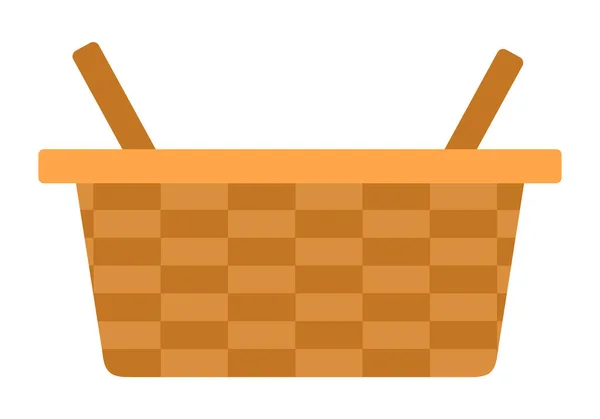 Picknickmand vector pictogram plat geïsoleerd — Stockvector