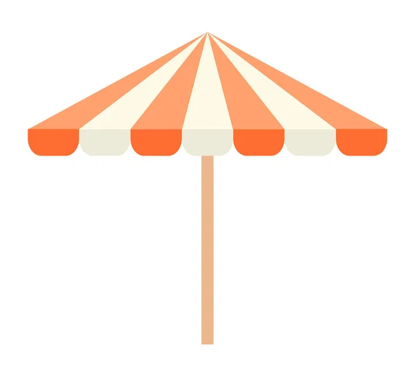 Beach umbrella vector icon flat isolated — Stock Vector